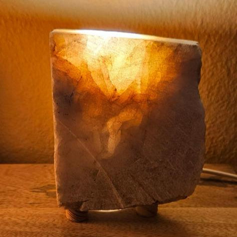 Baryt-Steinlampe (Unikat) - 01