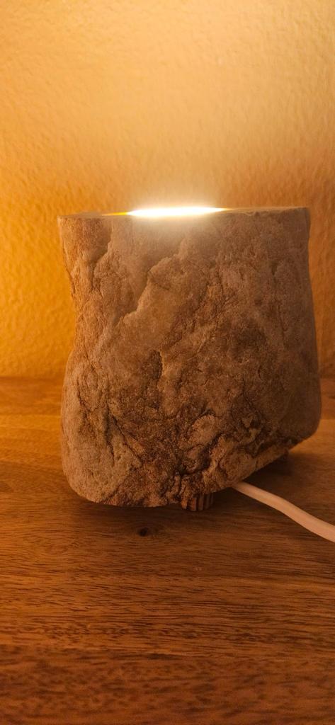 Lampe Baryt-Steinlampe (Unikat) - 04
