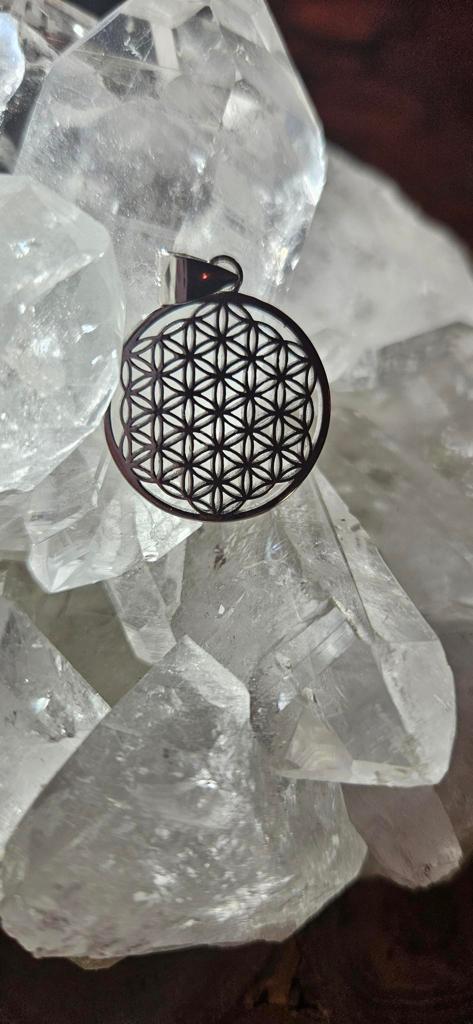 Anhänger Blume des Lebens - Silber 925 rhodiniert - 22mm und 28mm