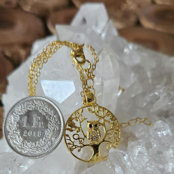 Halskette mit Eule-Anhänger