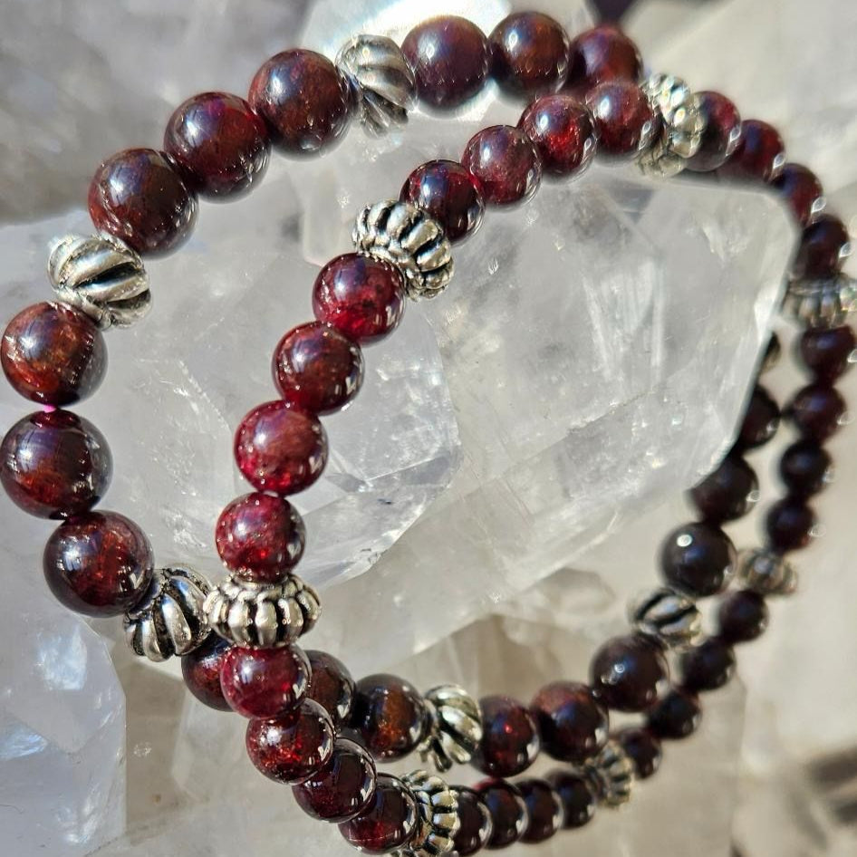 Armband Granat 6mm und 8mm