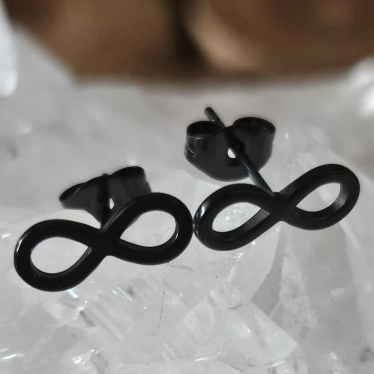 Goldene Ohrstecker - Infinity 12mm