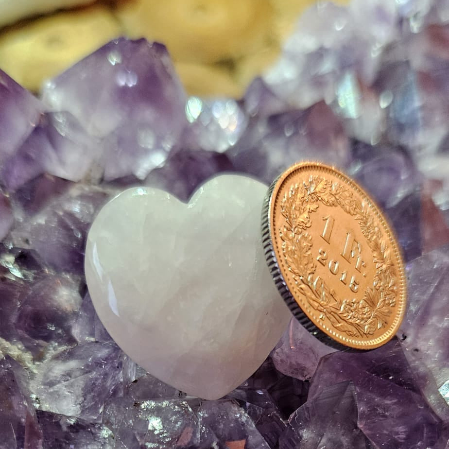 Rosenquarz-Herz 25x8mm