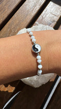 Yin Yang Armband Weiss/Silber