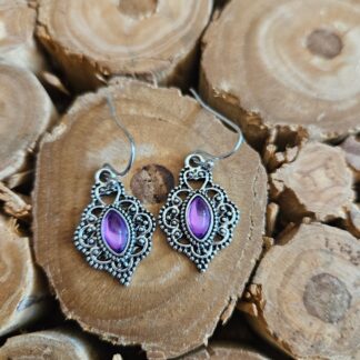 Ohrringe mit violett