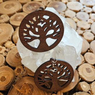 Holzohrringe Lebensbaum