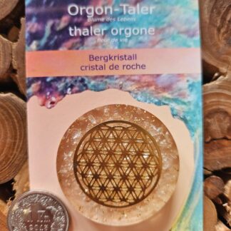 Orgon-Taler Bergkristall - Blume des Lebens 4cm