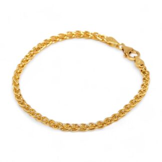 Zopf Bracelet Gelbgold 750