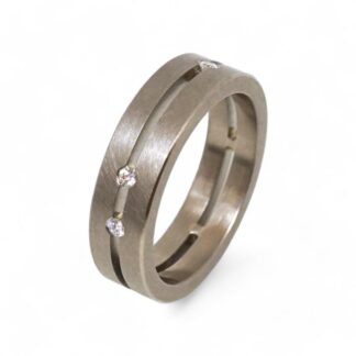 Parallelring Weissgold