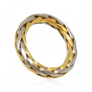 Zopfring, Gelbgold / Platin