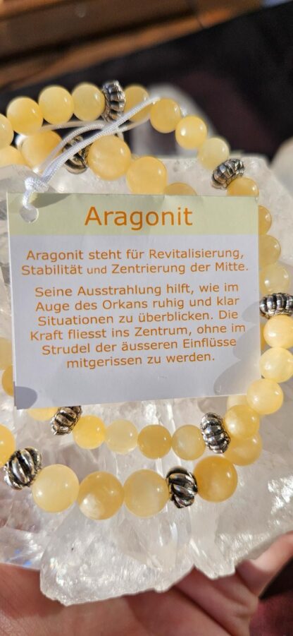 Aragonit-Armband 6mm und 8mm – Bild 3