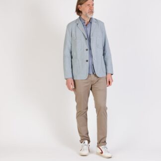 Universal Works: Five pocket Jacket in Reworked Denim