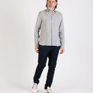 XACUS: Legacy Shirt. Linen Solid/Yarn died