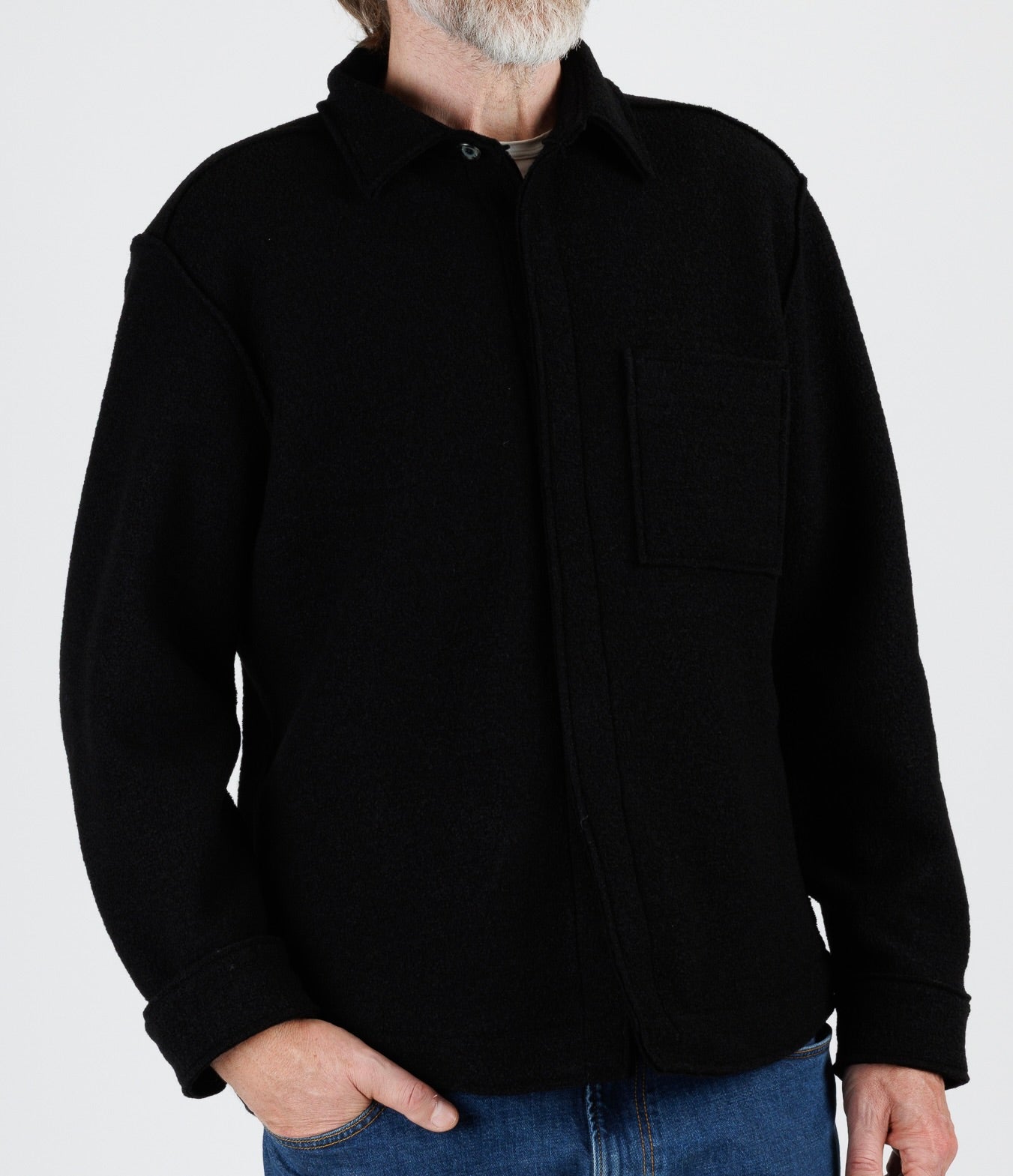 Xacus: Overshirt in Boiled Wool – Bild 2