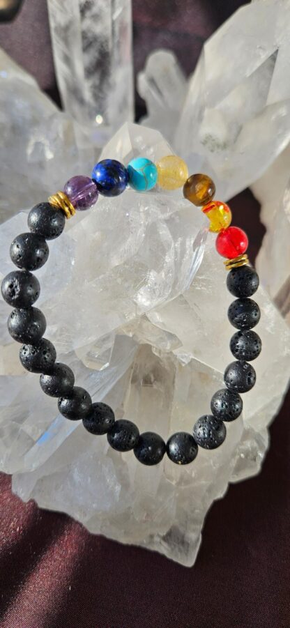 Chakra-Armband mit Lava-Steine – Bild 2