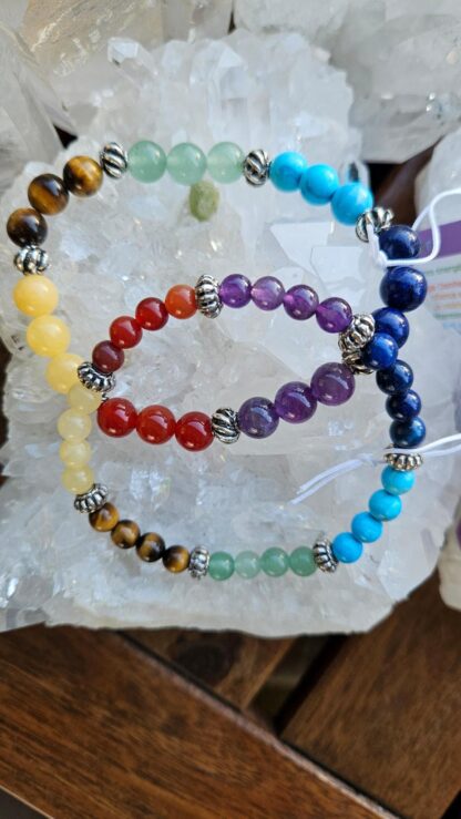 Chakra Armband 6mm und 8mm mit echten Edelsteinen – Bild 5