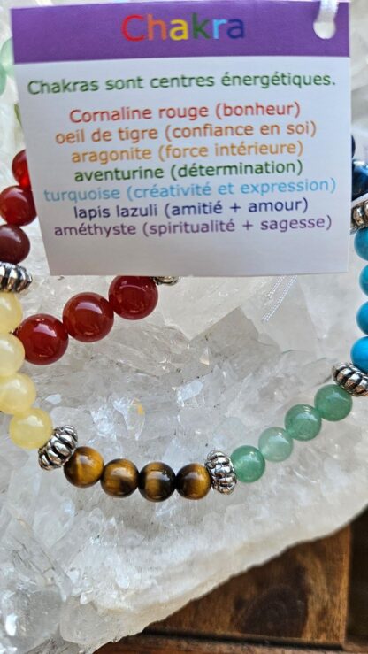 Chakra Armband 6mm und 8mm mit echten Edelsteinen – Bild 4