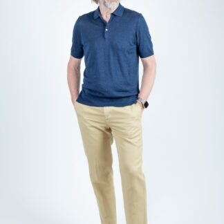 Drumohr: Linen/Cotton short sleeve Polo