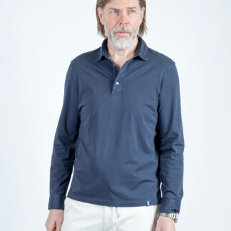 Drumohr: Long Sleeve Jersey Polo