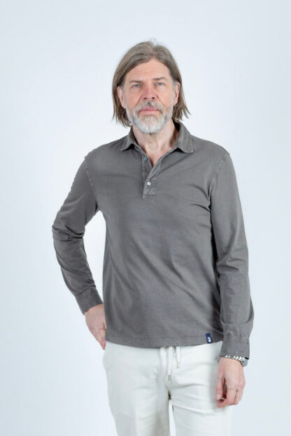 Drumohr: Long Sleeve Jersey Polo – Bild 2