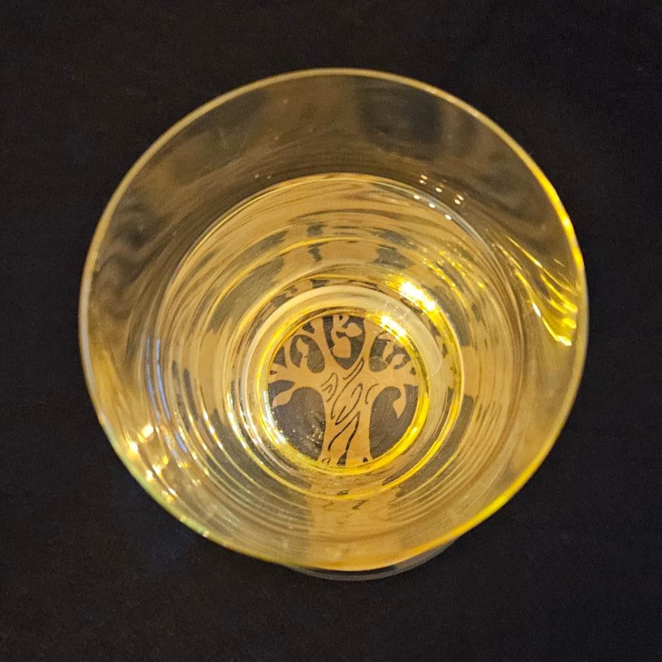Glas-Untersetzer Lebensbaum gold Ø 9cm – Bild 2