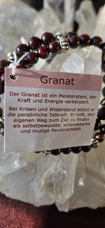 Armband Granat 6mm und 8mm – Bild 3