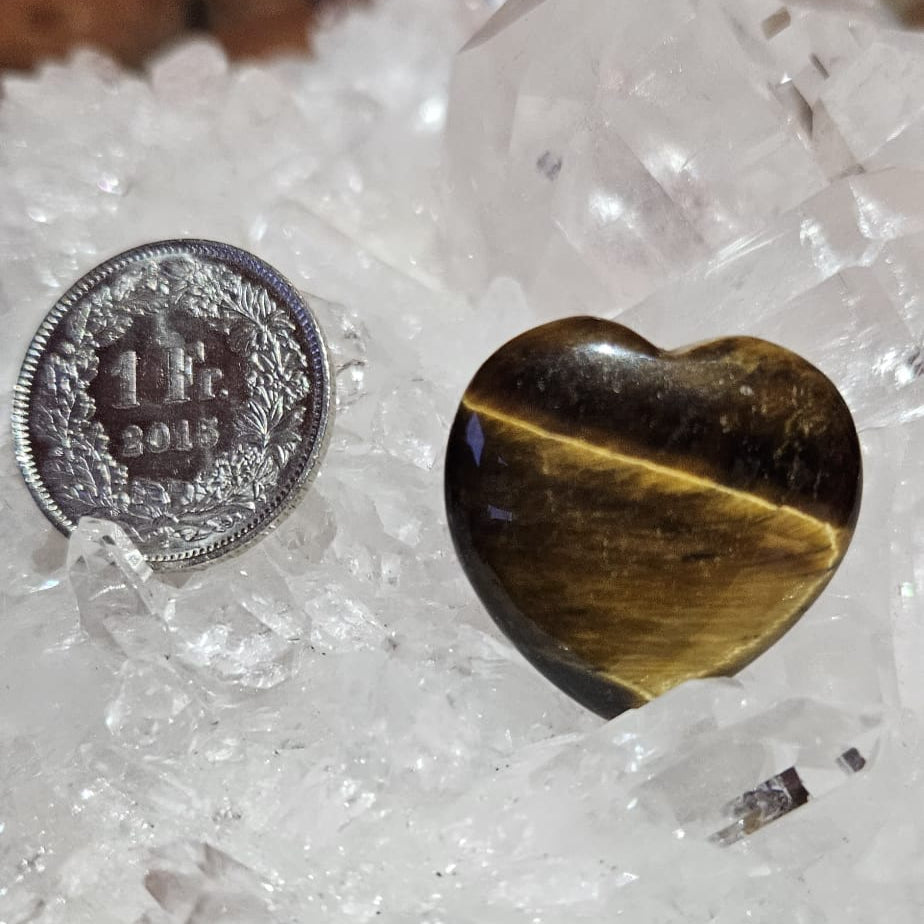 Herz-Tigerauge 25mm – Bild 2