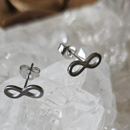 Goldene Ohrstecker - Infinity 12mm – Bild 3