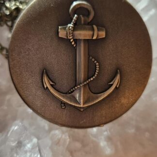 Quarz Taschenuhr mit Anker-Motiv
