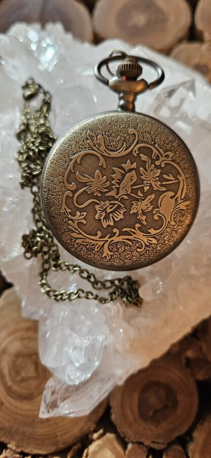 Quarz Taschenuhr mit Pferd-Motiv – Bild 3