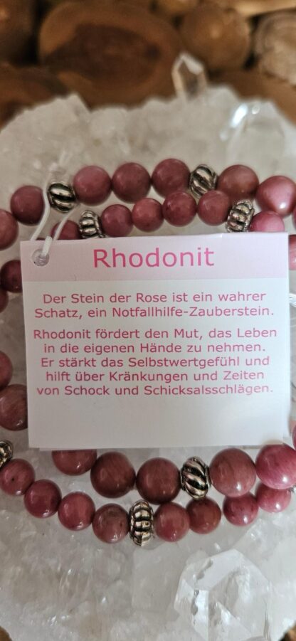 Rhodonit Armband 6mm und 8mm – Bild 4