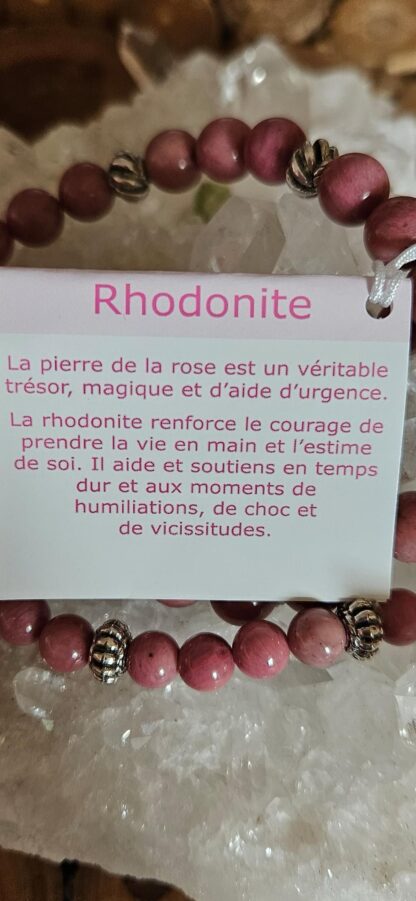 Rhodonit Armband 6mm und 8mm – Bild 5