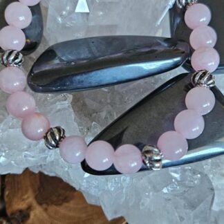 Rosenquarz-Armband 6mm und 8mm