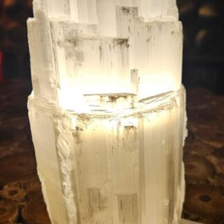 Selenit Lampe - Höhe 21cm