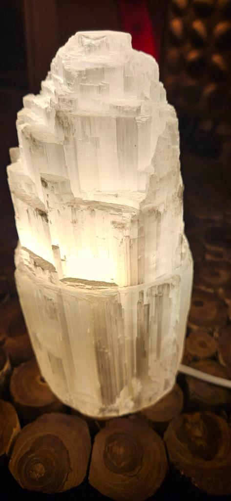 Selenit Lampe - Höhe 21cm – Bild 2