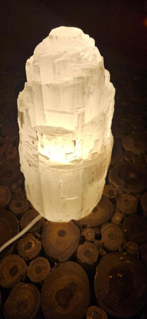 Selenit Lampe - Höhe 21cm – Bild 3
