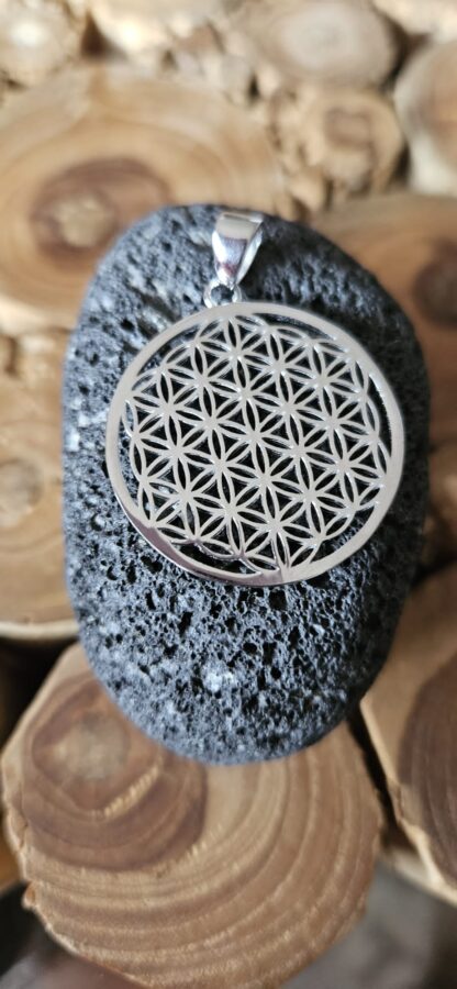 Anhänger Blume des Lebens - Silber 925 rhodiniert - 22mm und 28mm – Bild 2