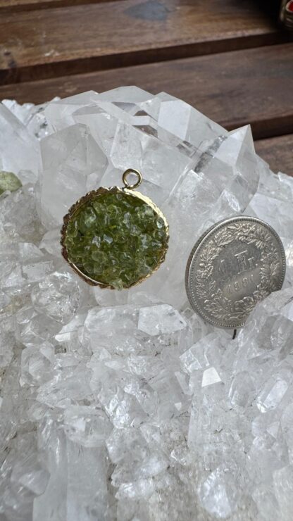 Peridot Anhänger – 18K vergoldet – Bild 3