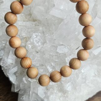 Handgefertigtes Zedernholz & Lavastein Armband von Spirit-Place.ch