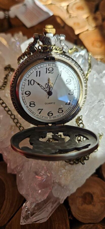 Quarz Taschenuhr mit Pferd-Motiv – Bild 2