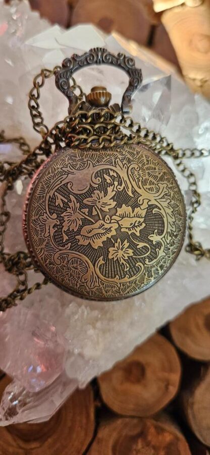 Quarz Taschenuhr mit Pferd-Motiv – Bild 3