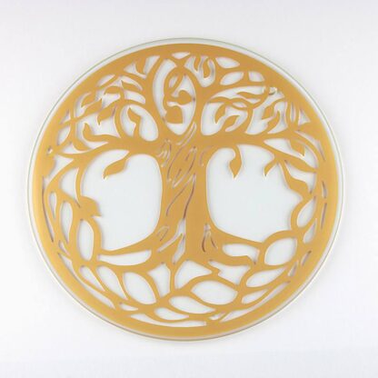 Glas-Untersetzer Lebensbaum gold Ø 9cm – Bild 3