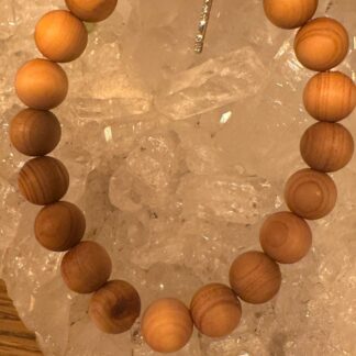 Kinderarmband – Zedernholz & Silberfeder (16 cm)