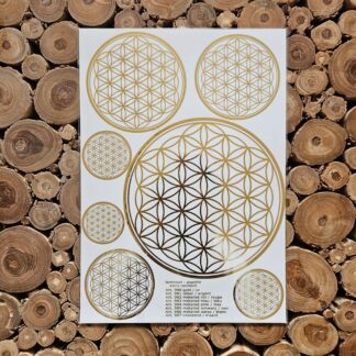 Aufkleber / Sticker Blume des Lebens A4 in Gold